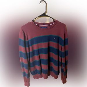 Red and blue striped sweater